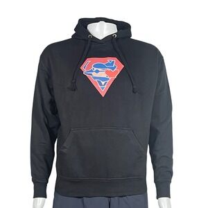 Jon Lauren Apparel Toronto BlueJays Superman Logo Hoodie Black Mens Med Fanwear